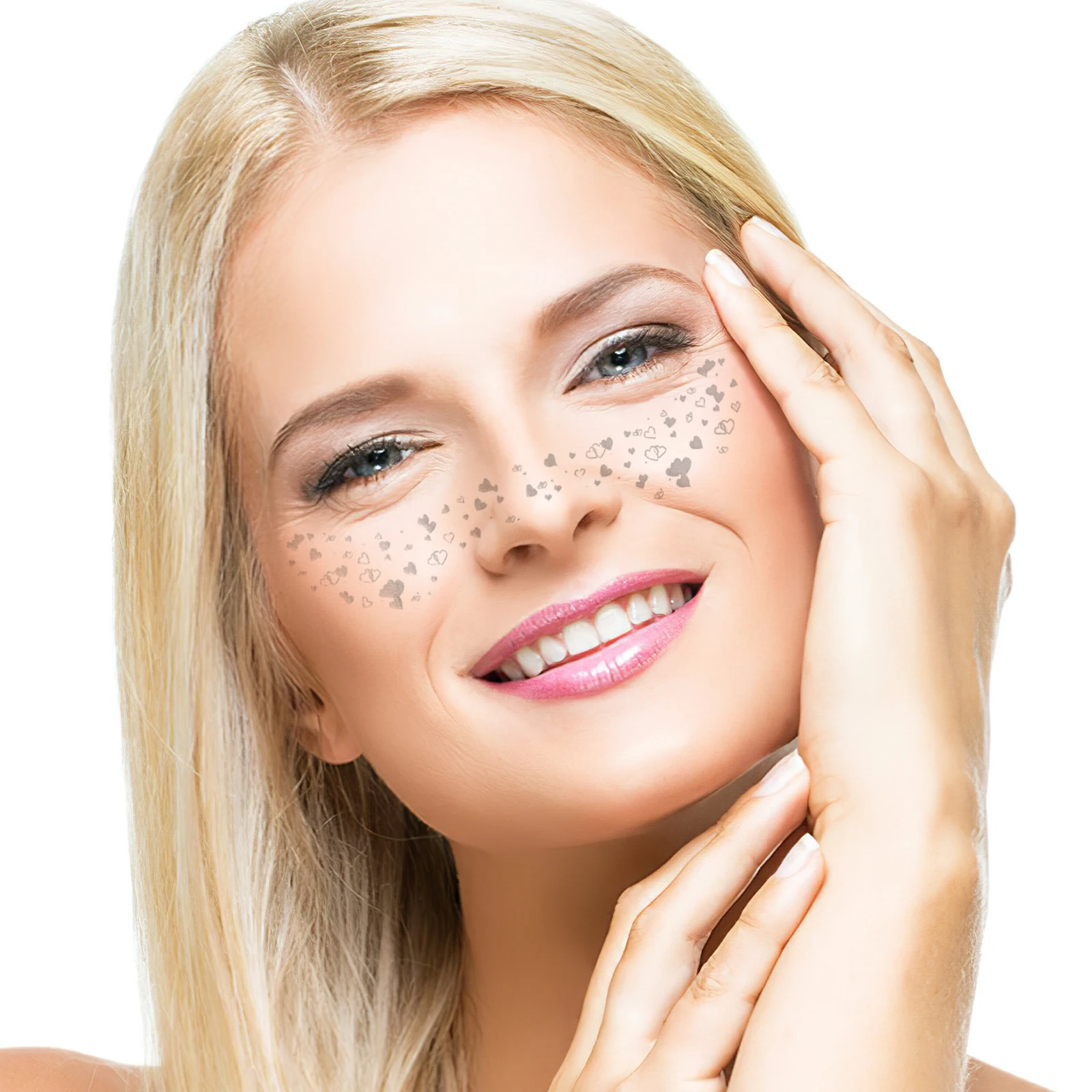 

6 Sheets Freckle Stickers Temporary Face Freckles Waterproof Longlasting Golden Glitter Party Makeup Supplies SkinFriendly