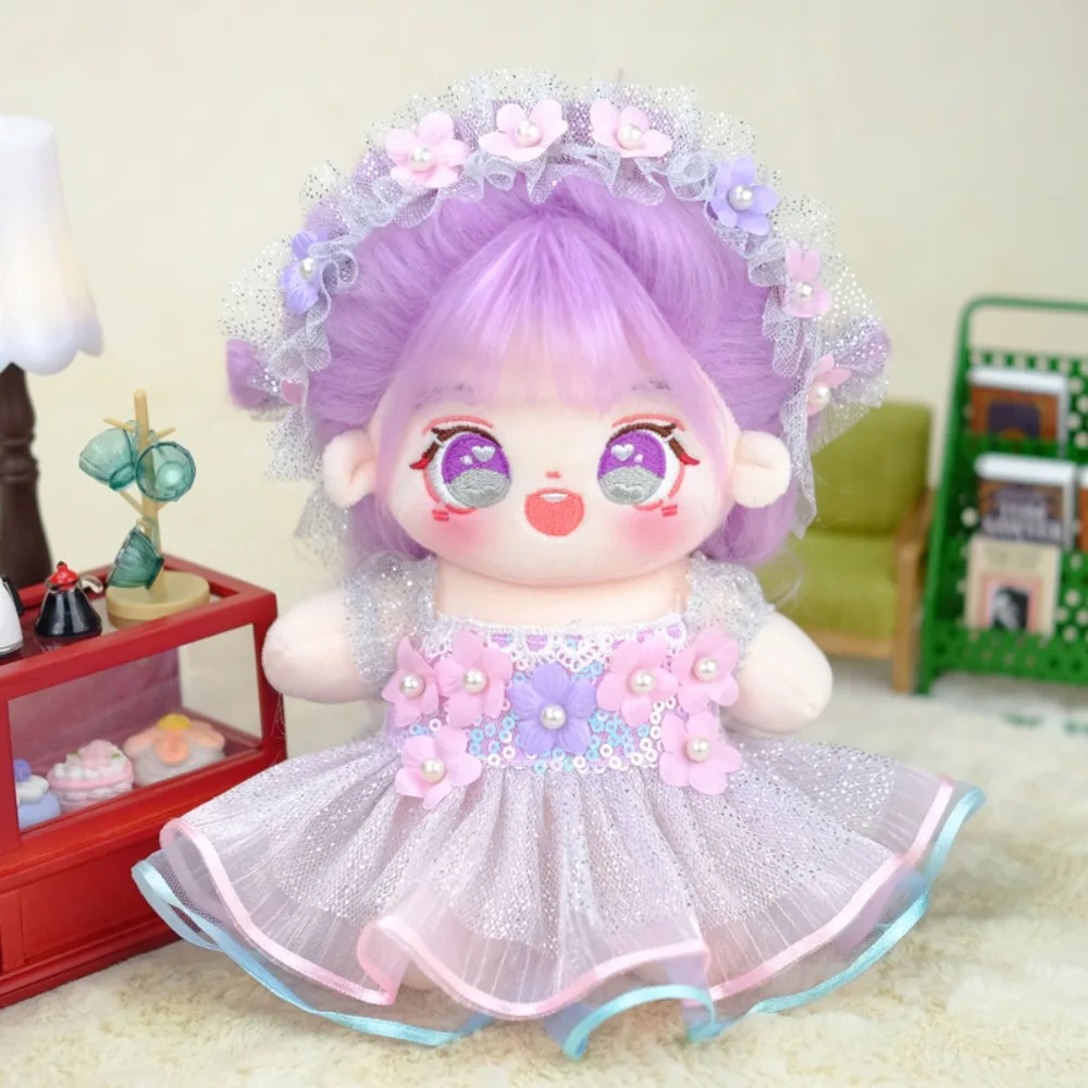 

Cute Doll Lovely Clothes With Cartoon Headband Accessories 10 Styles Plush Dolls Clothes Accessories