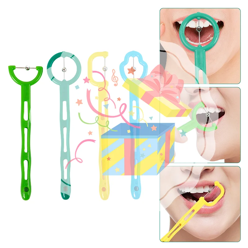3/4PCS Kids Tongue Tip Lateralization Elevation Tool Tongue Tip Exercise Oral Muscle Training Autism Speech Therapy Talk Tool