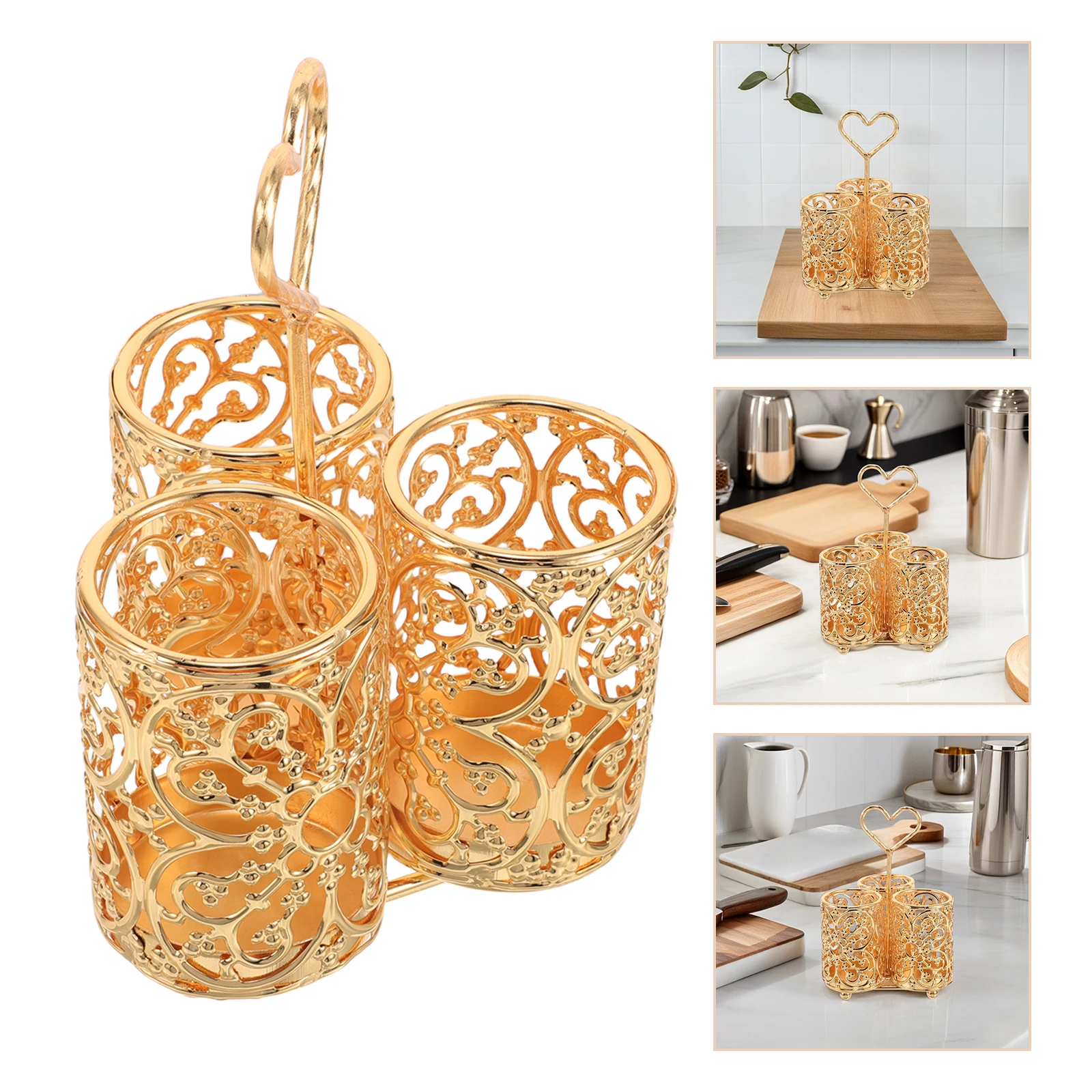 

Kitchen Cutlery Organizer Counter Silverware Holder Fork Spoon Flatware Basket Decor Home Compact Stylish Draining