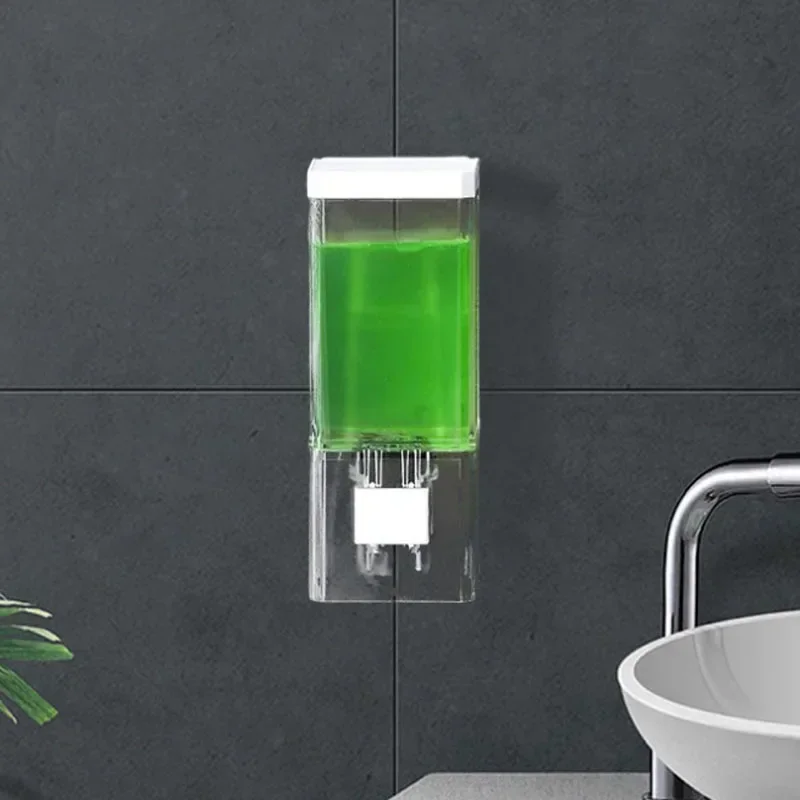 250ml Manual Soap Dispenser Transparent Wall Mounted Bathroom Sanitizer Shampoo Shower Gel Container Bottle