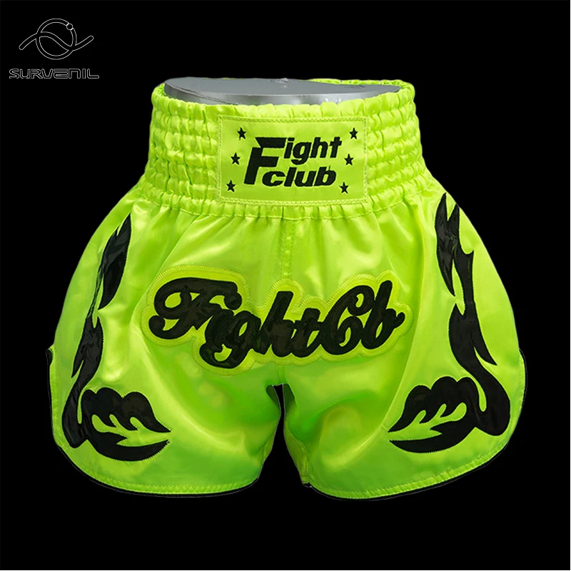 Short Muay Thai Man Embroidery Kick Boxing Shorts Women Child Retro Grappling Thaiboxing Cage Fighting Kickboxing Training Pants