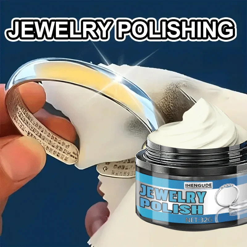 32G Jewelry Polish Cream for Silver Gold Platinum Copper - Watchband Ring Bracelet Musical Instruments Restorer Shine