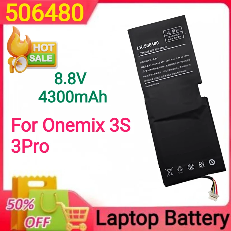 

New 8.8V 4300mAh 506480 Notebook Laptop Tablet PC Battery for One-Netbook OneMix 3 3S 3Pro OneMix3 OneMix3 Pro OneMix3S Bateria