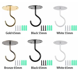 Premium ceiling hooks for bird feeders, heavy metal hangers, wall hangers, planters, flashlights, paintings, 1 set 10 Main Sales Support TV ceiling - №8
