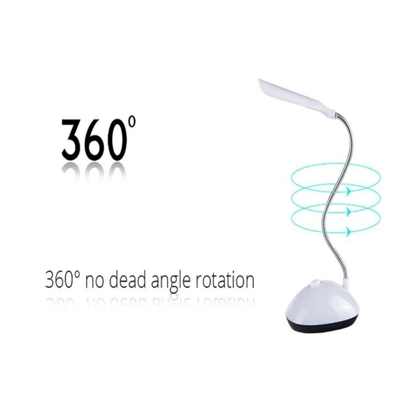 1Pc LED Folding Table Lamp Reading Light AAA Battery Powered Eye Protection Night Lamp Bedroom Bedside Study Lighting Desk Light