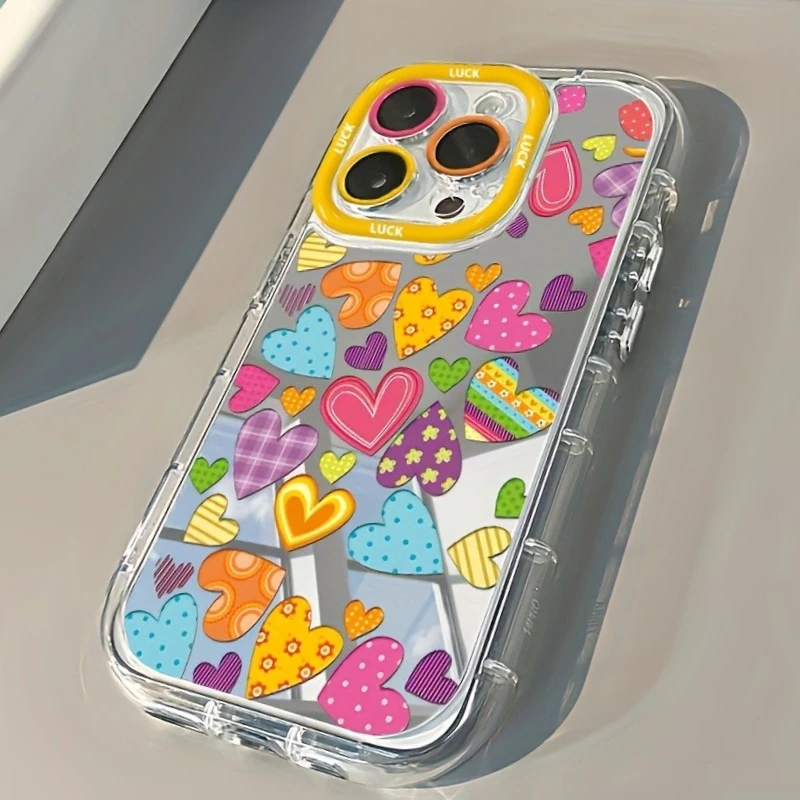 Funda de Teléfono con Diseño de Espejo de Maquillaje Vibrante para iPhone 17 Pro Max, 17 Air, 15, 16, 14, 13, 12, 11 Plus, 7, 8, XR, XS, X - Cubierta de Moda