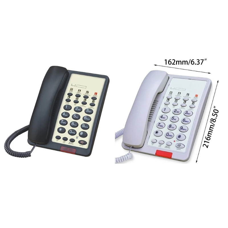 Desktop Corded Telephone with Clear Call Quality Great Fixed Landline Phone for Front Desk Service in Hotels D46B