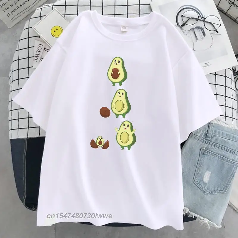 

Pregnant Avocado Creativity Female/Male T Shirts Hip Hop Loose T-Shirts 100% Cotton T-Shirts Tee Pattern Tshirt Women's