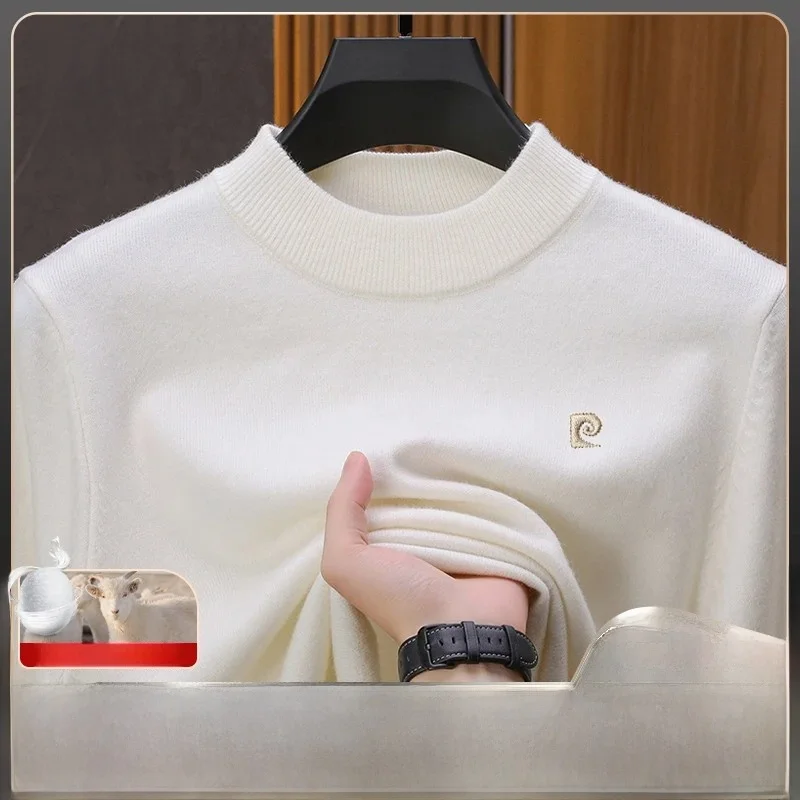 

Мужской вязаный свитер Pierre Cardin Camere с высоким воротником, утепленный, из мягкой шерстяной смеси, для осени и зимы, модный городской стиль