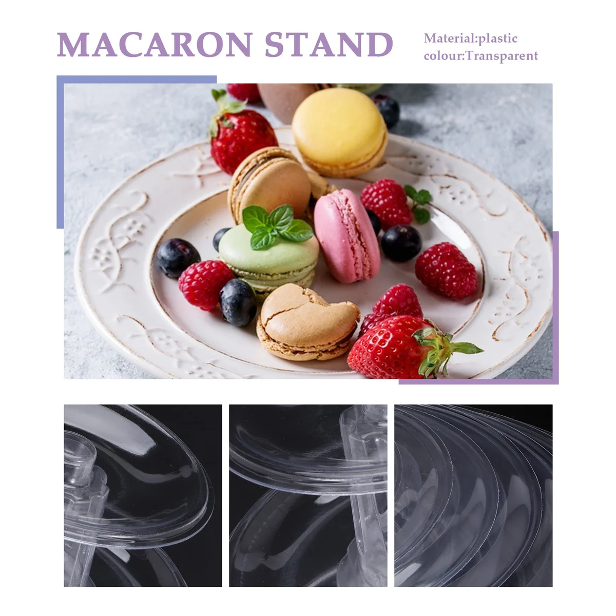 10 Tier Cupcake Holder Stand Round Macaron Tower Stand Clear Cake Display Rack for Wedding Birthday