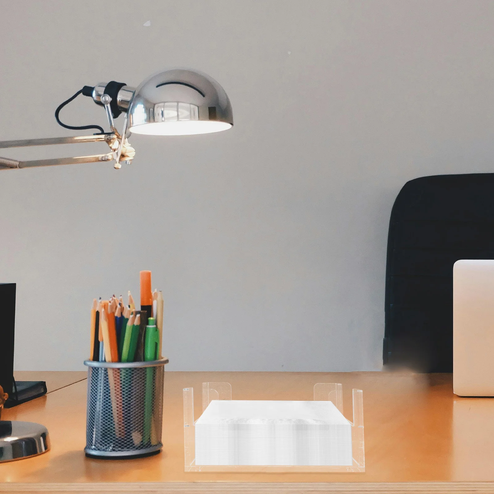 

Clear Acrylic Napkin Holder Tabletop Tissue Box Dispenser Minimalist Design Easy Access Sturdy Versatile Use Home Decor