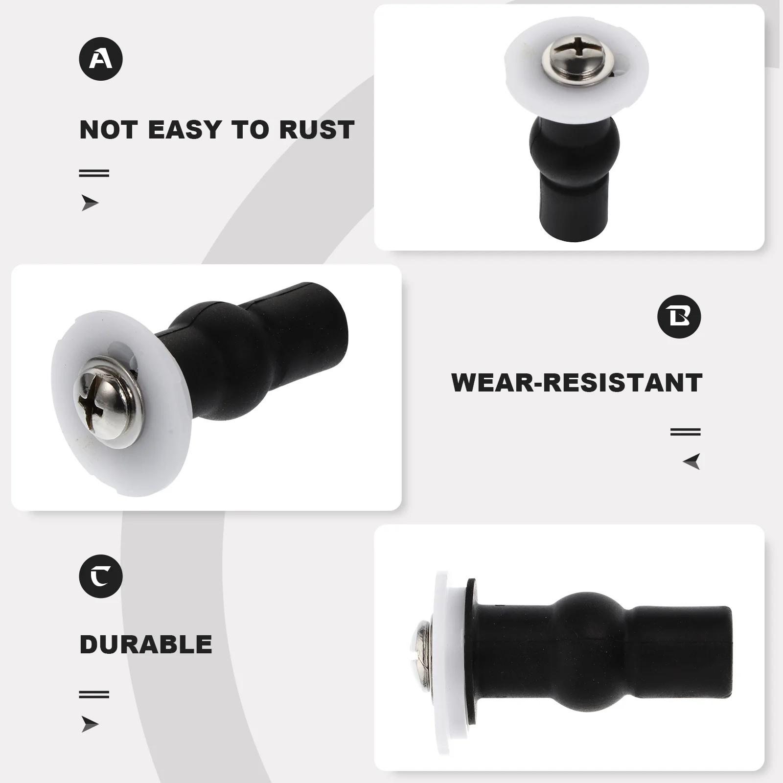 

6pcs Toilet Seat Fixing Accessories Durable Brass Screws Hinge Bolts Replacement Lid Fixings Toilet Lid Bolts Seat Accessories
