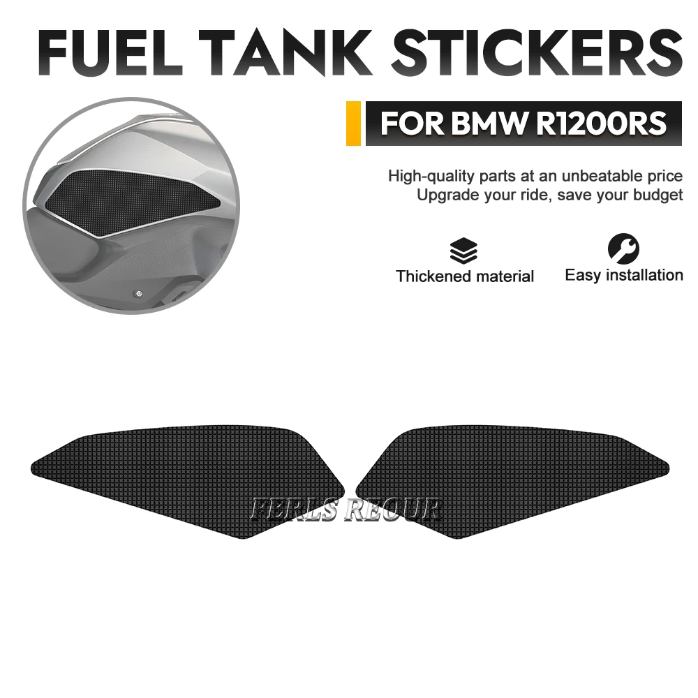 Fuel tank stickers for BMW R1200 RS 2014-2018, black rubber anti-slip fuel tank mats, motorcycle fuel tank protectors view 5