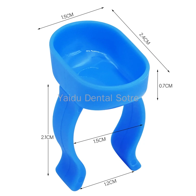 100pcs Dental Mixing Finger Ring Bowl Cup Plastic Silicone Holder Dappen Dish Prophy Paste Rings Handy Tool Dentistry Medicine