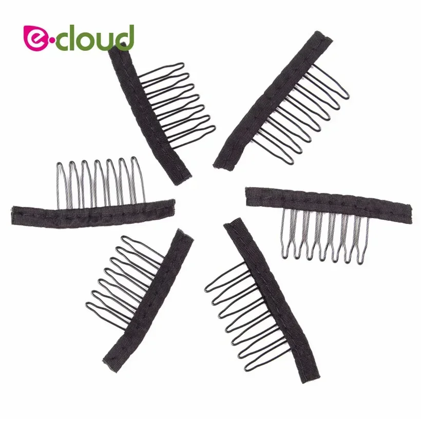 50 шт./пакет, черная расческа для парика, дешевые зажимы для парика, расчески, зажимы для наращивания волос, удобные зажимы для парика, верхний инструмент для изготовления париков из нержавеющей стали