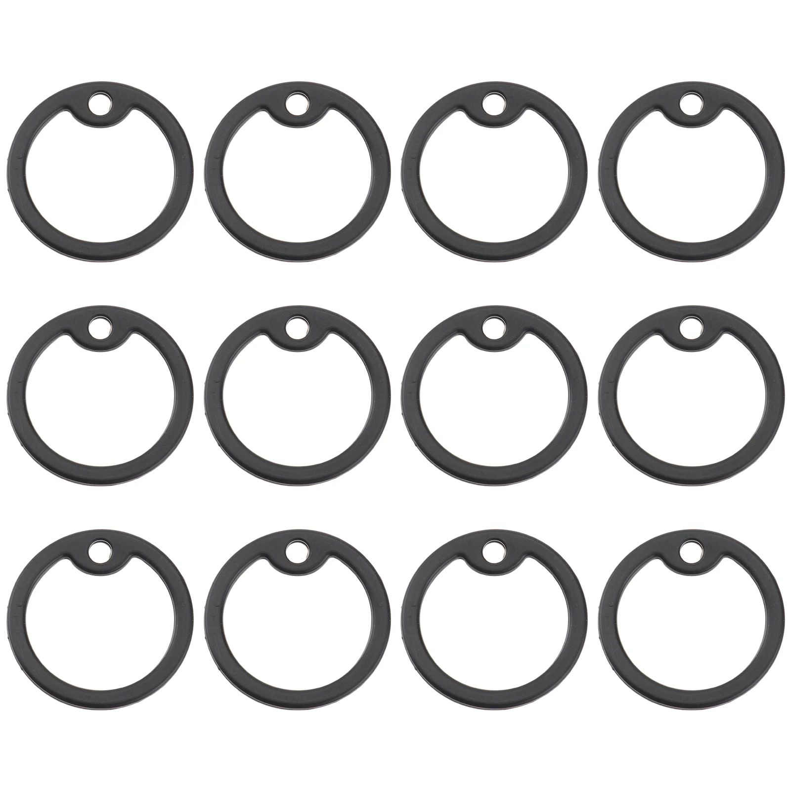 

12 Pcs Dog Tag Silencers Rubber Identity Card Silent Circle Pet Tags Noise Reducer Durable Stretchable Silicone