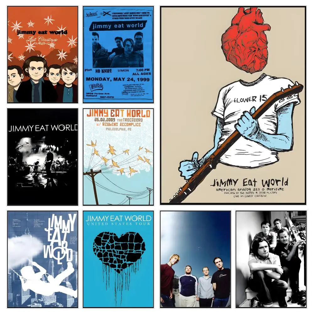 Alternative Rock Band J-jimmy Eat World Poster Trendy Aesthetic Wall Decor for Dorm & Bedroom