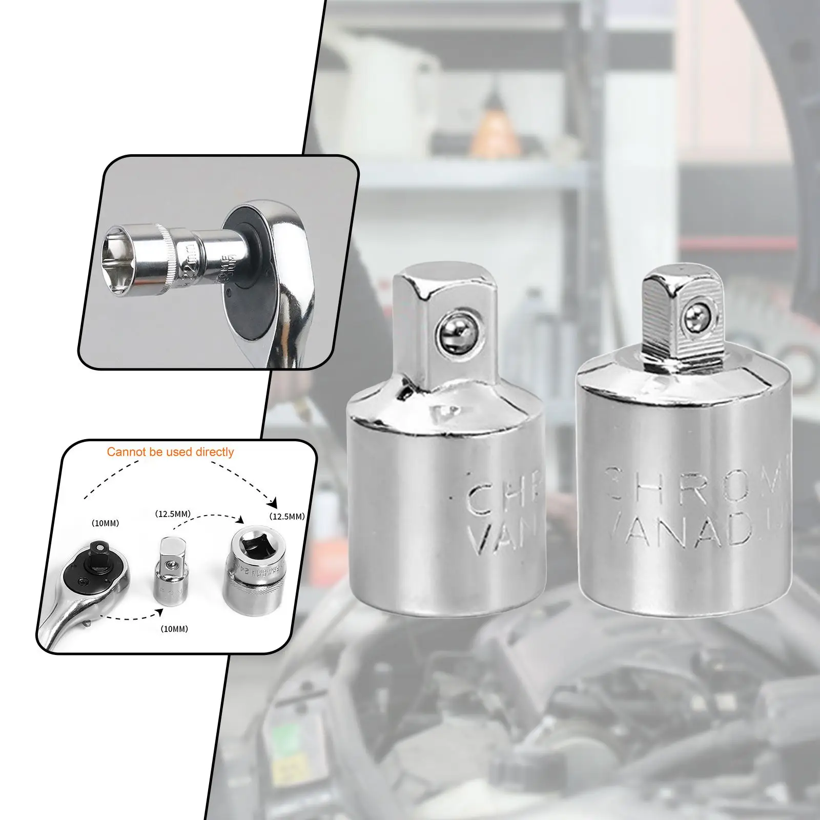 محول تأثير 1/2 أداة تحويل سائق الصدمات مقاومة للاهتراء صيانة محمولة استبدال جزء للمفاتيح #4