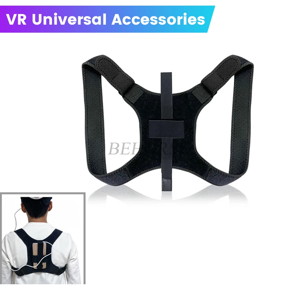 Universal Mobile Battery Power Bank For Oculus Quest 2/Quest 3/Pico 4 Battery Bracket Holder Belt Adjustable Back Shoulder Strap