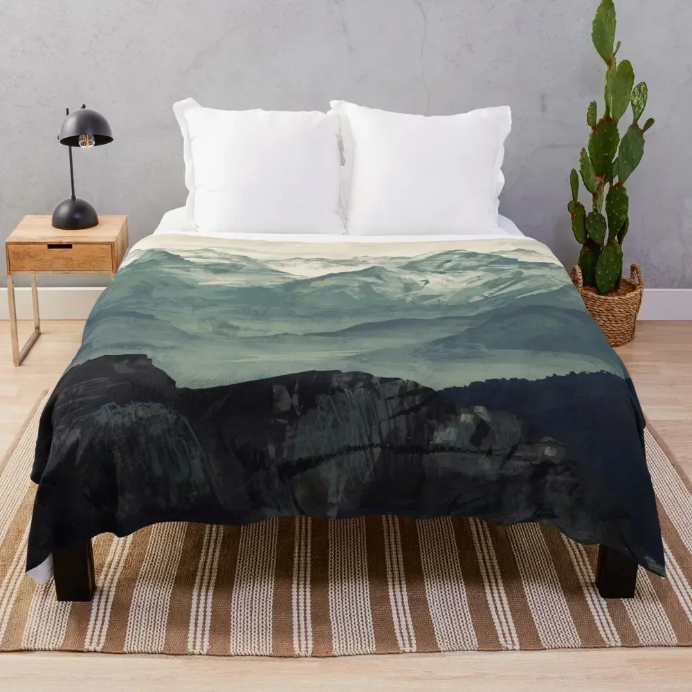 

Mountain Fog Throw Blanket Flannel Loose for winter Winter beds Blankets