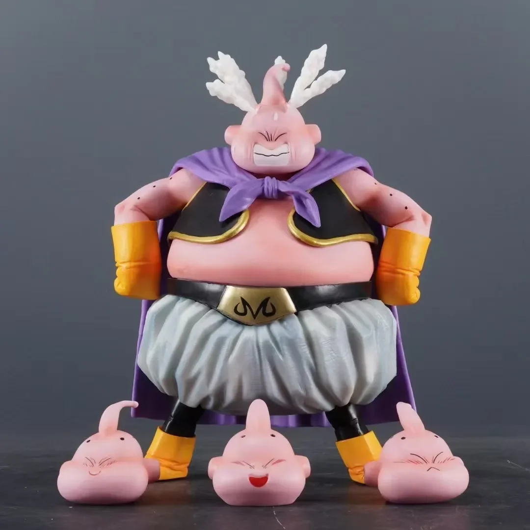 

20cm Dragon Ball Z Anime Fat Majin Buu Figure Four Heads Replaceable Action Figures Pvc Model Statue Collection Toys Gifts