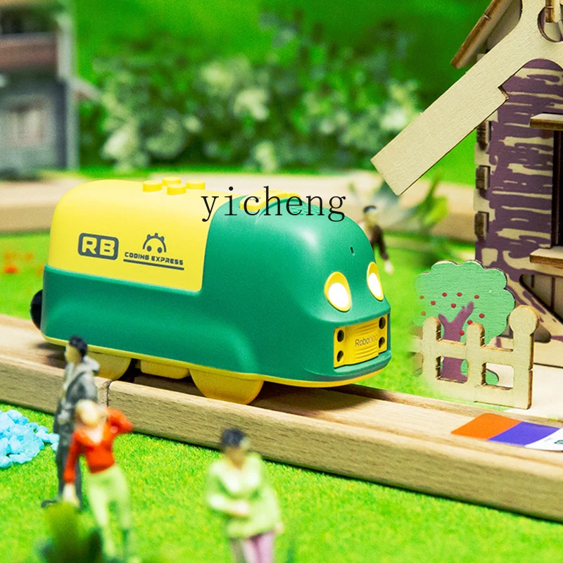 Tqh Programming Small Train Toy Car Boy Children 3-6 Years Old Baby Puzzle Electric Rail Car Suit