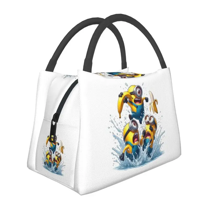 

Animated Comedy Movies Minions Insulated Lunch Bag for Women Resuable Thermal Cooler Lunch Tote Work Picnic
