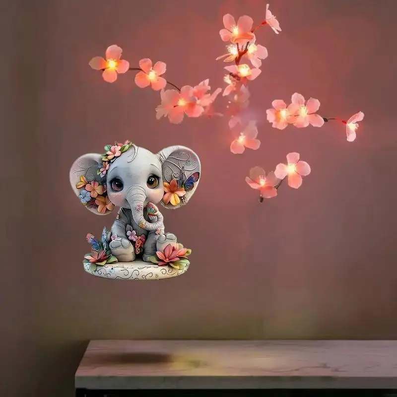 1PC Cute Strawberry Hedgehog Garden Decoration 2D Flat Acrylic Ground Insert With Classic Spring Elements