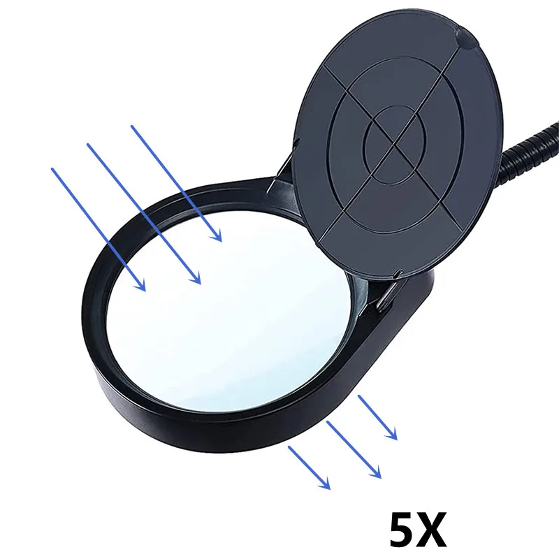 Lámpara LED de escritorio para el cuidado de los ojos, lupa de 6W con abrazadera, 3 colores, 10 brillos, regulable, brazo oscilante, lámpara de mesa de dibujo, 10 Uds.