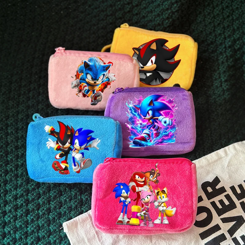

Cartoon Soniced Coin Purse Amy Rose Shadow Wallet Boys Girl Portable ID Card Key Storage Bag Kids Cute Clutch Bags Birthday Gift