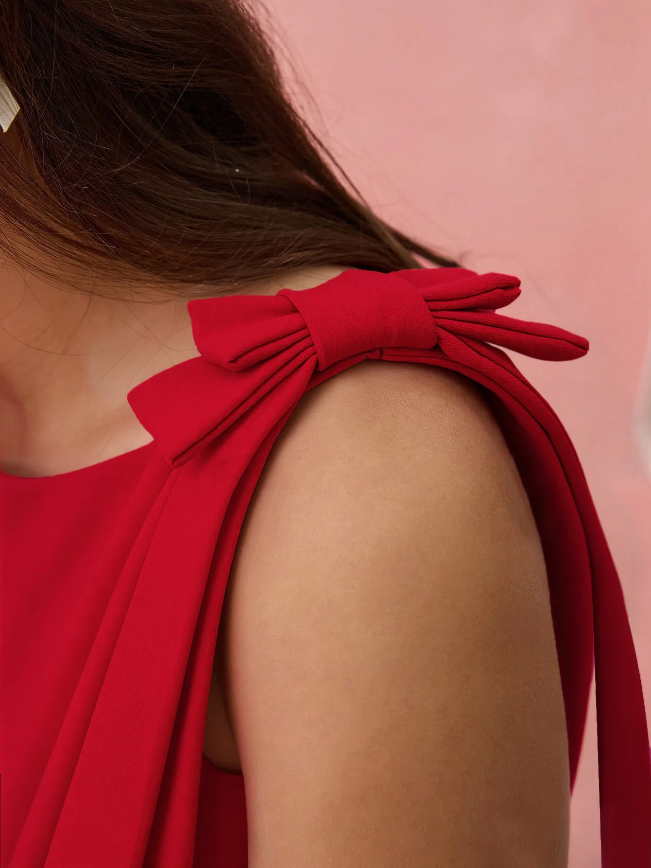 Missuoo 2026 été femmes rouge Mini robe sans manches nœud détail col carré moulante tenue décontractée femme élégante robes de soirée