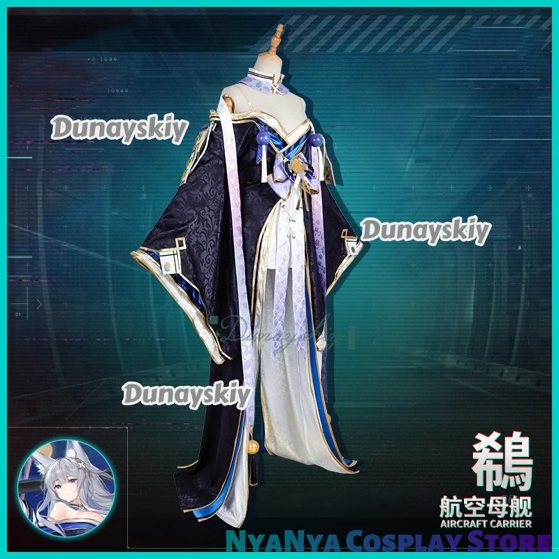 Shinano Kimono Cosplay disfraz Game Azur Lane Dress Wig Fox Ear Prop For Full Set Accessories Halloween Party Girl Carnival Suit