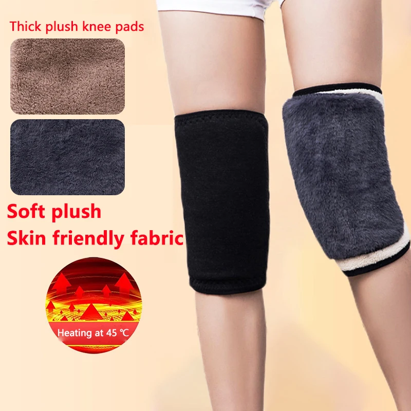 

Winter Warm Knee Pads For Women Leg Warmers Men Old People Cold Leg Arthritis Knee Pad Knee Support Plush Knee Protector