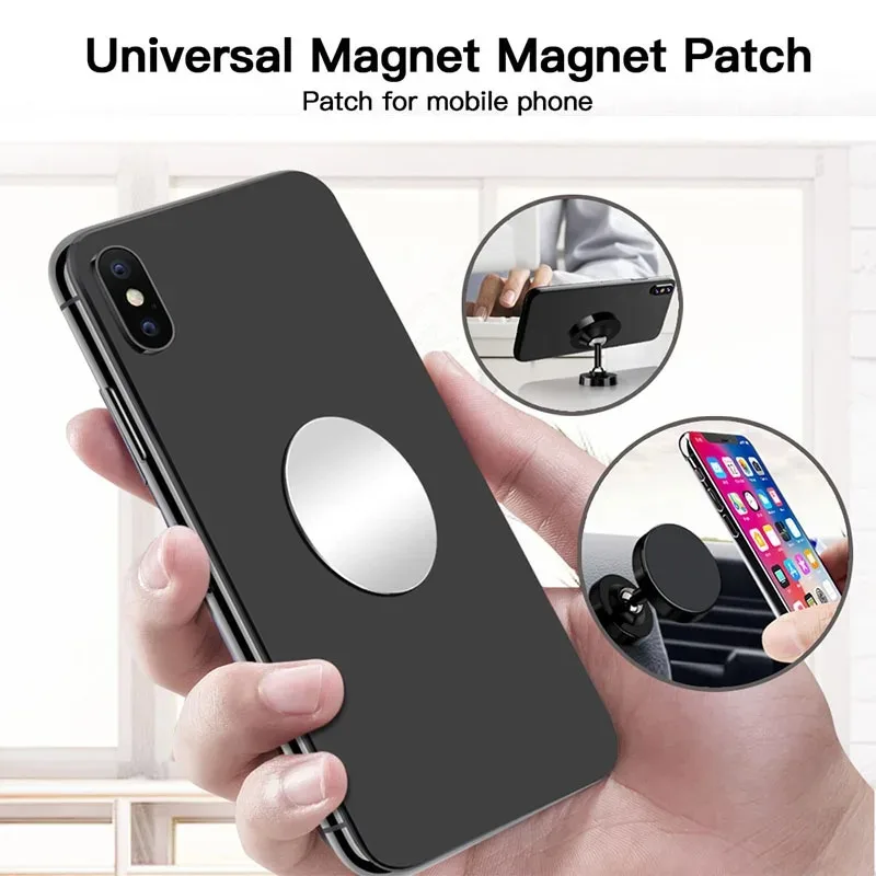 

Magnetic Metal Plate For Car Phone Holder Universal Iron Sheet Disk Sticker Mount Mobile Phone Magnet Stand For All Smart Phone