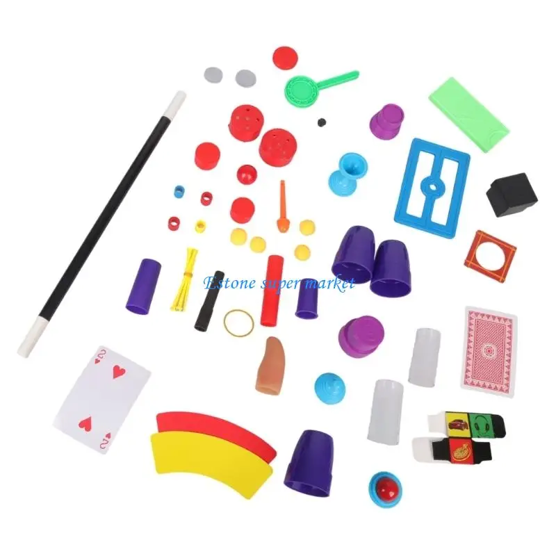 090B Children's Magical Set with Illusion Tricks and Props Easy to Learn for Ages 6 and Above Perfect Gift