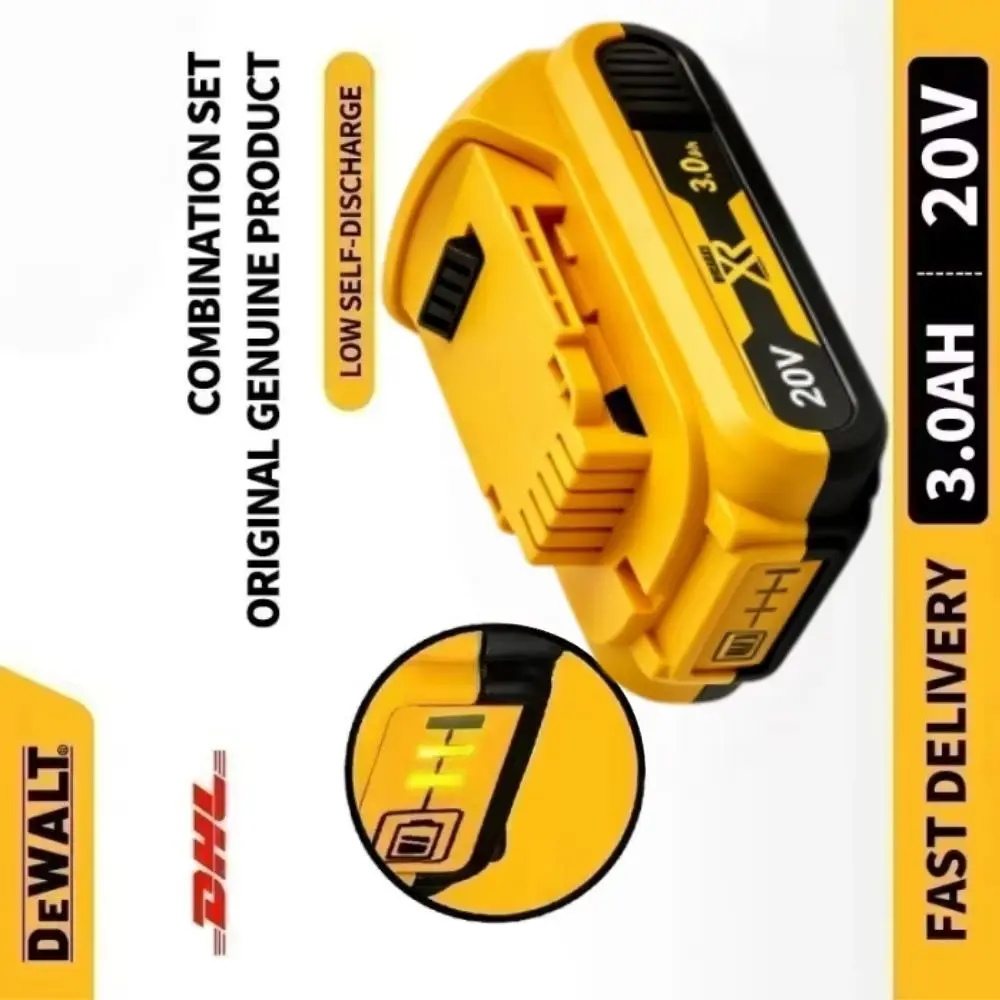 DeWalt 18V 20V Max Lithium Battery 3Ah Replacement for DCB203 DCB206 DCB205 DCB204 DCB200 Power Tools Compatible