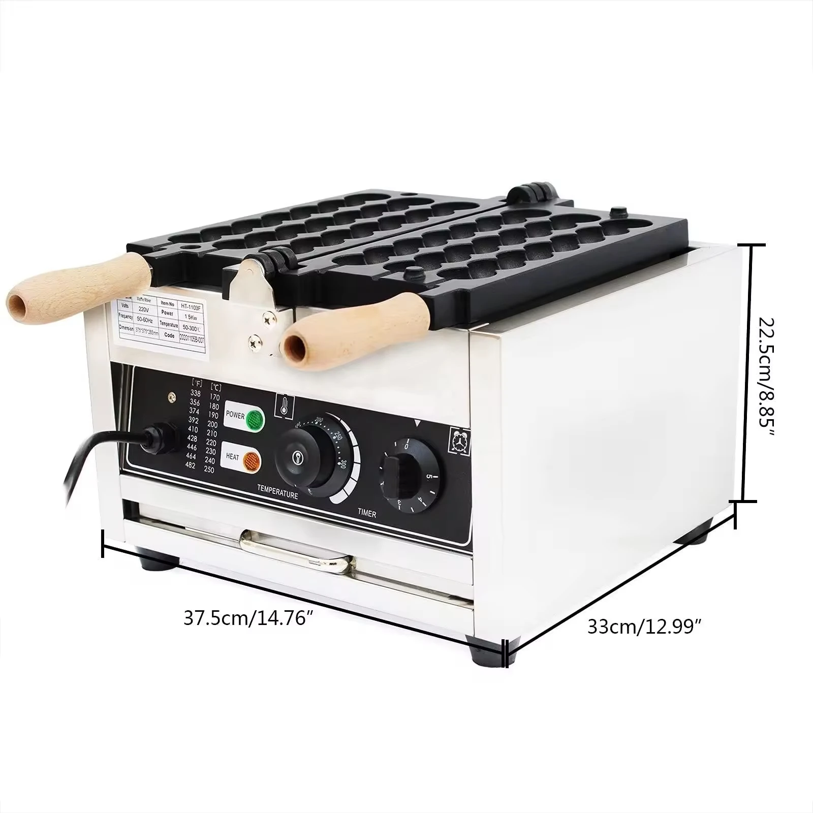 Electric Digital Takoyaki Octopus Balls Grill Pan Commercial Stainless Steel Snack Food Machine Waffle Maker