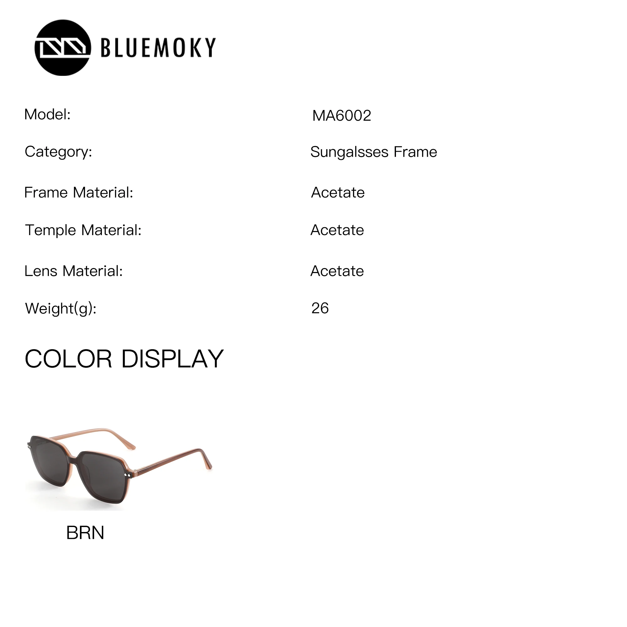 BLUEMOKY Polygon Magnetic Clip On Prescription Glasses for Women Acetate Polarized UV400 Sports Graduated Lenses Eyeglasses