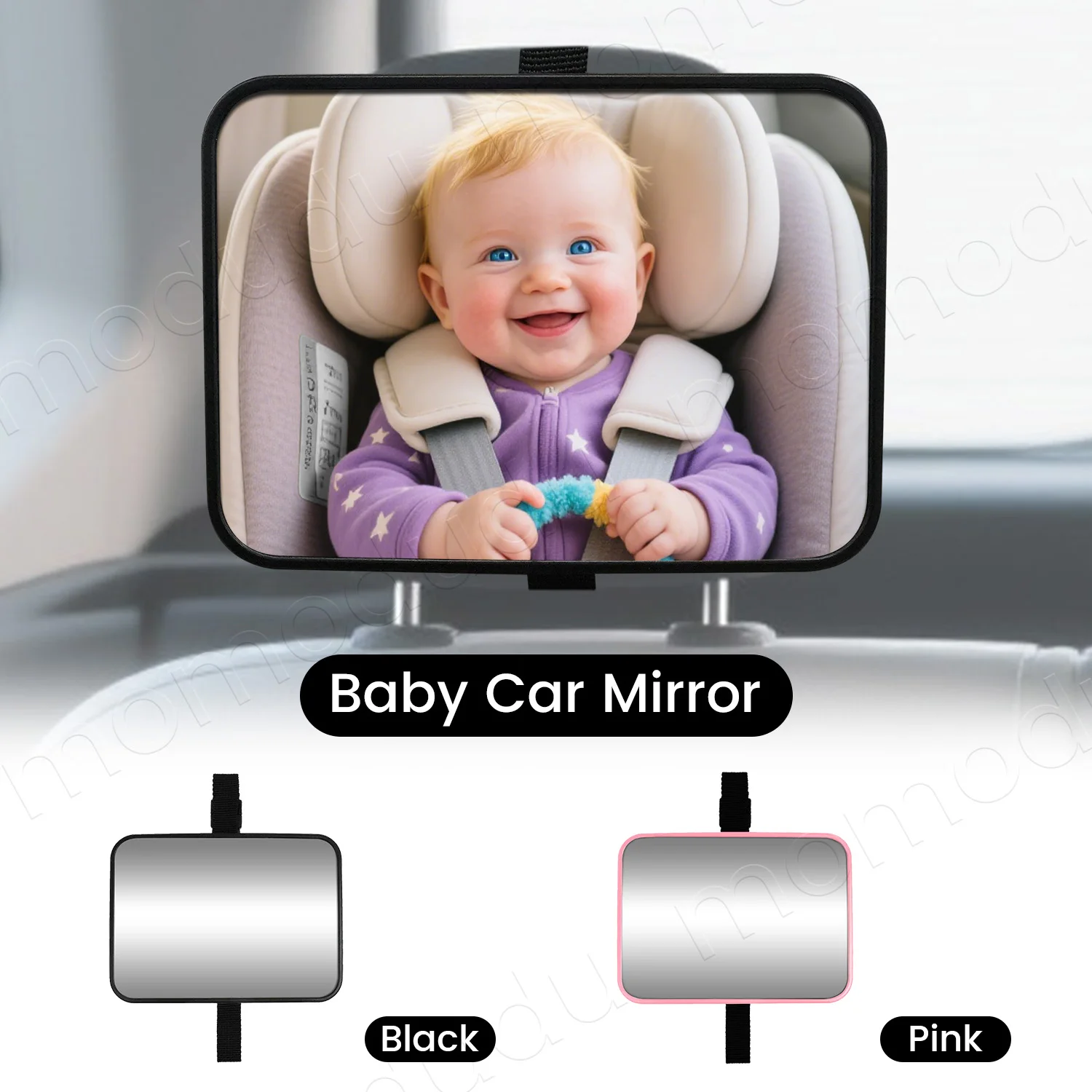 Babyautospiegel Achteruitkijkspiegel Baby-kinderbewakingsspiegel voor achterbank van voertuigen Universele pasvorm Babyautospiegel