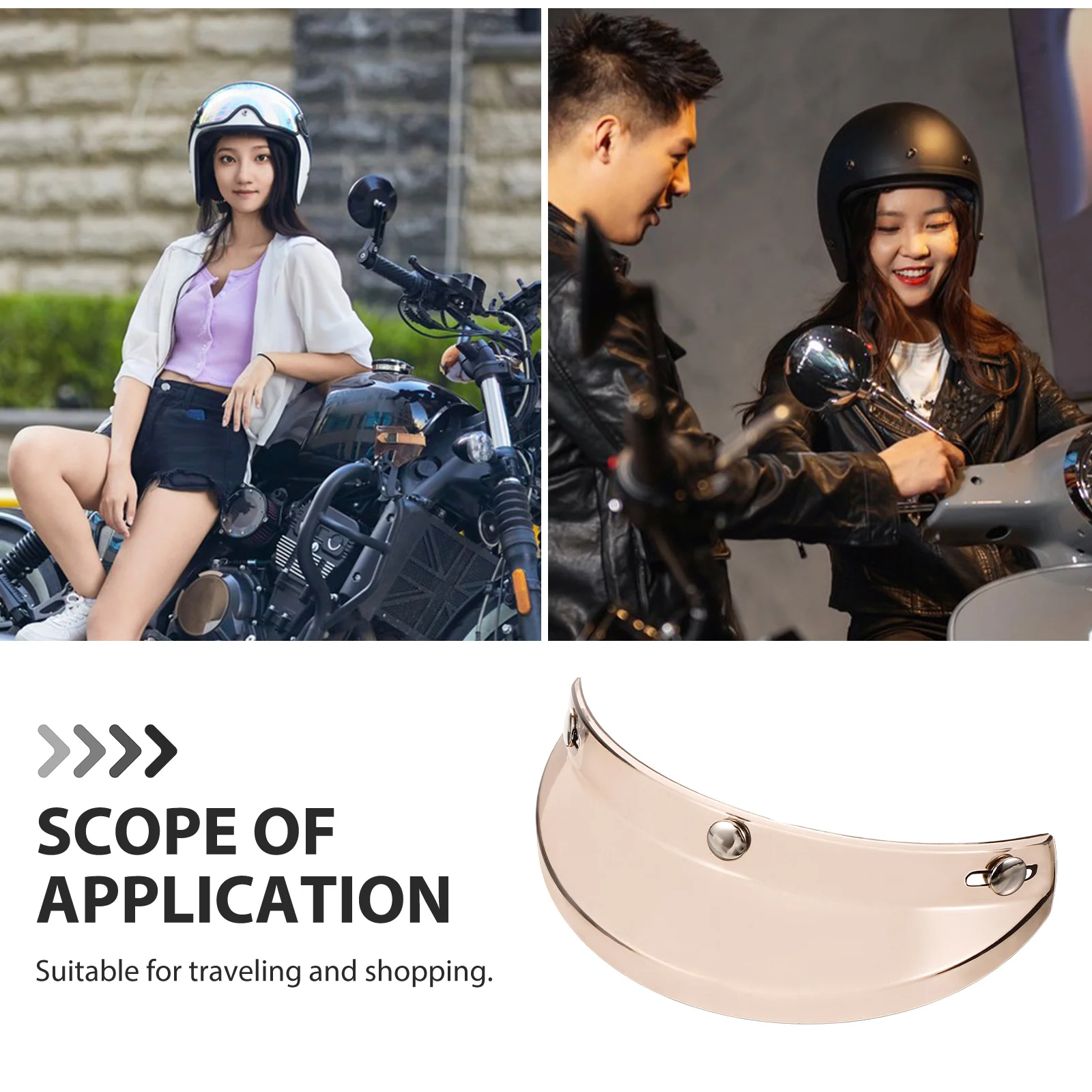 

Motorcycle Visor Replacement Plastic Outdoor Safety Visor For Cycling Motorbike Riding Summer Sun Protection