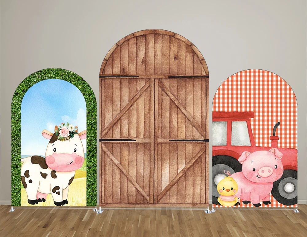 

Farm Theme Arched Backdrop Covers for Birthday Party Chiara Backdrop Arch Cover Backdrop Fabric Baby Shower Wedding Decoration