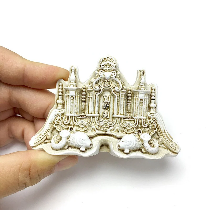 

China Beijing Personalized Creative Yuanmingyuan Magnetic Fridge Magnet High-Value Hand-Painted Exquisite Travel Souvenir