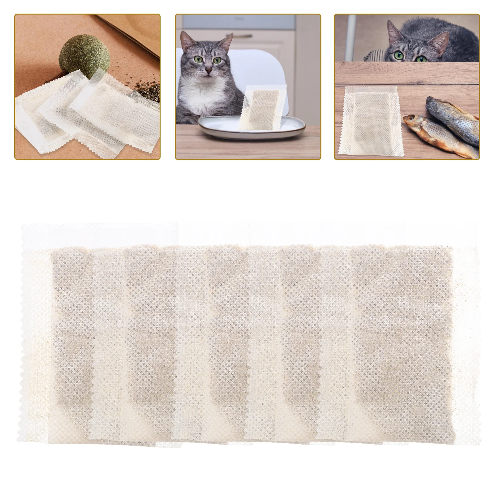 Sachet de thé en herbe de cataire pour chat, jouet de remplacement, fournitures de fabrication de thé, 10 pièces