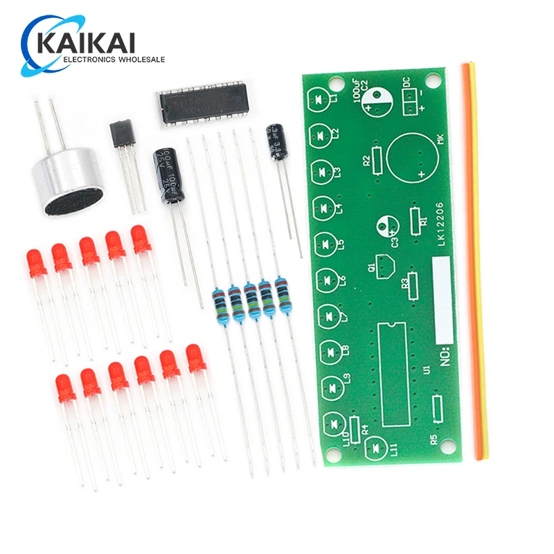 Sound control LED water lamp kit CD4017 color lamp control fun electronic production teaching and training parts DIY