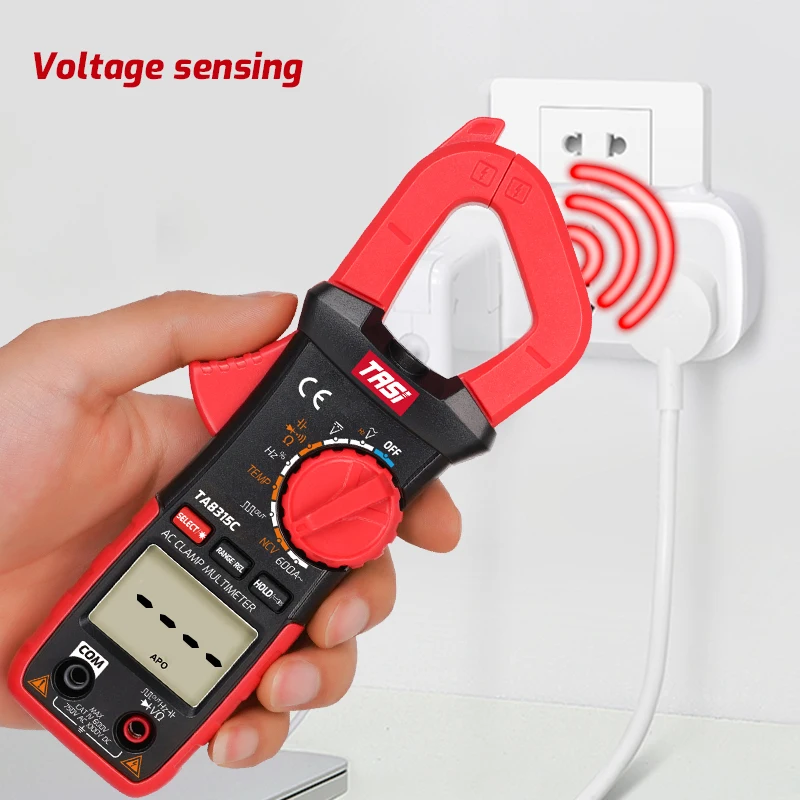 Digital Clamp Multimeter Volt Amp DC /AC Ohm Hz μF NCV Temperature -20℃ ~ 1000℃ Manual / Auto Range Electric Multimetro