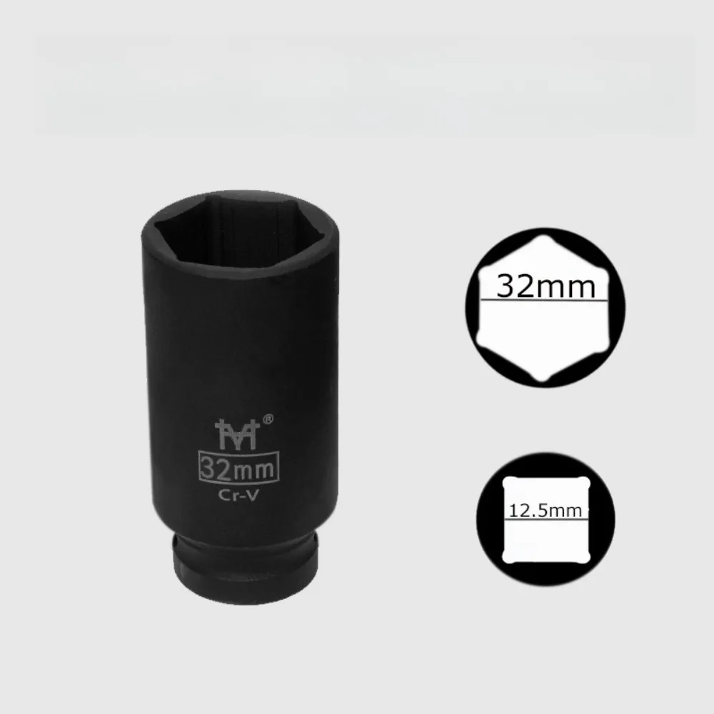 10-38mm 1/2 "Zoll Antrieb Tiefe Schlag Steckdosen Metrische Luft Pneumatische Steckschlüssel Kopf Standard Langlebig Auto Auto Lkw Reparatur Werkzeuge – Detail 3