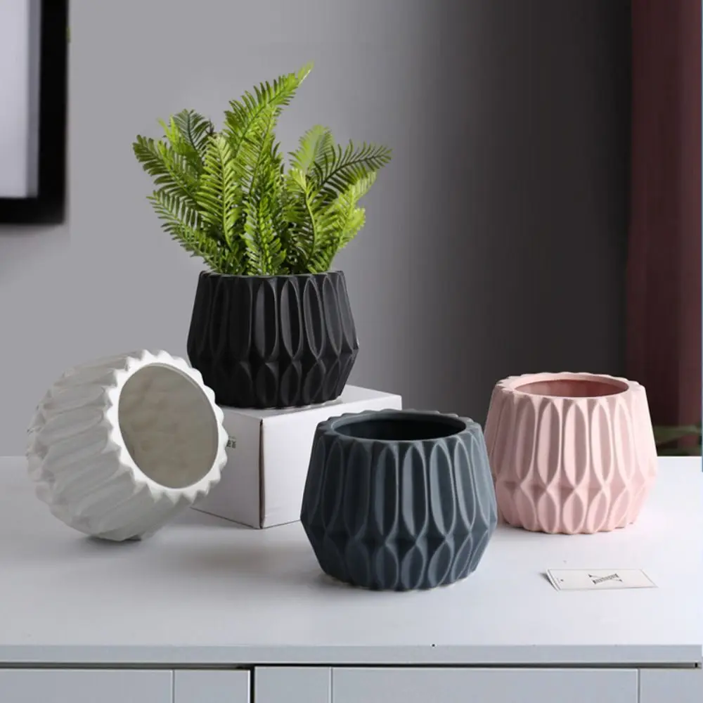 

New Ceramics Lazy Plant Pot Including Liner Garden Supplies Hydroponic Planter Self Watering Soil Flower Pot