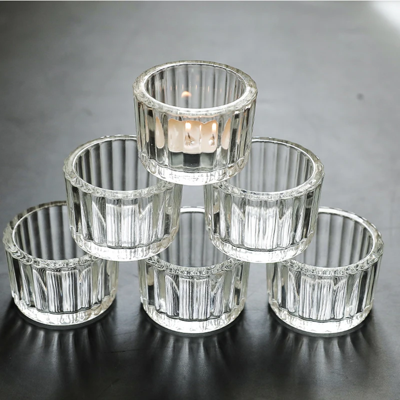 10pcs Clear Tealight Candle Holder,Glass Votive Candle Holders Candle Holders for Wedding Table Centerpiece, Home Decoration