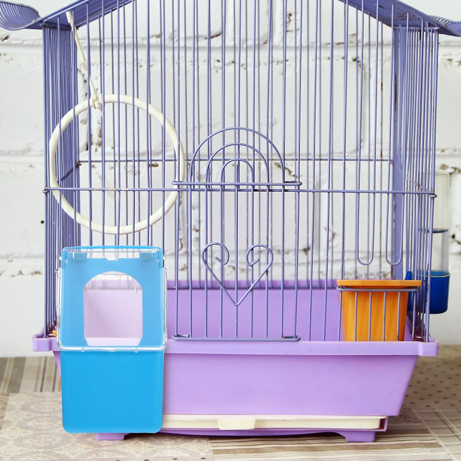 

4pcs Cage Pigeon Feeder Hanging Buckle Design Reusable Plastic Quail Feeder Bowl Bird Food Container For Bird Cage Large